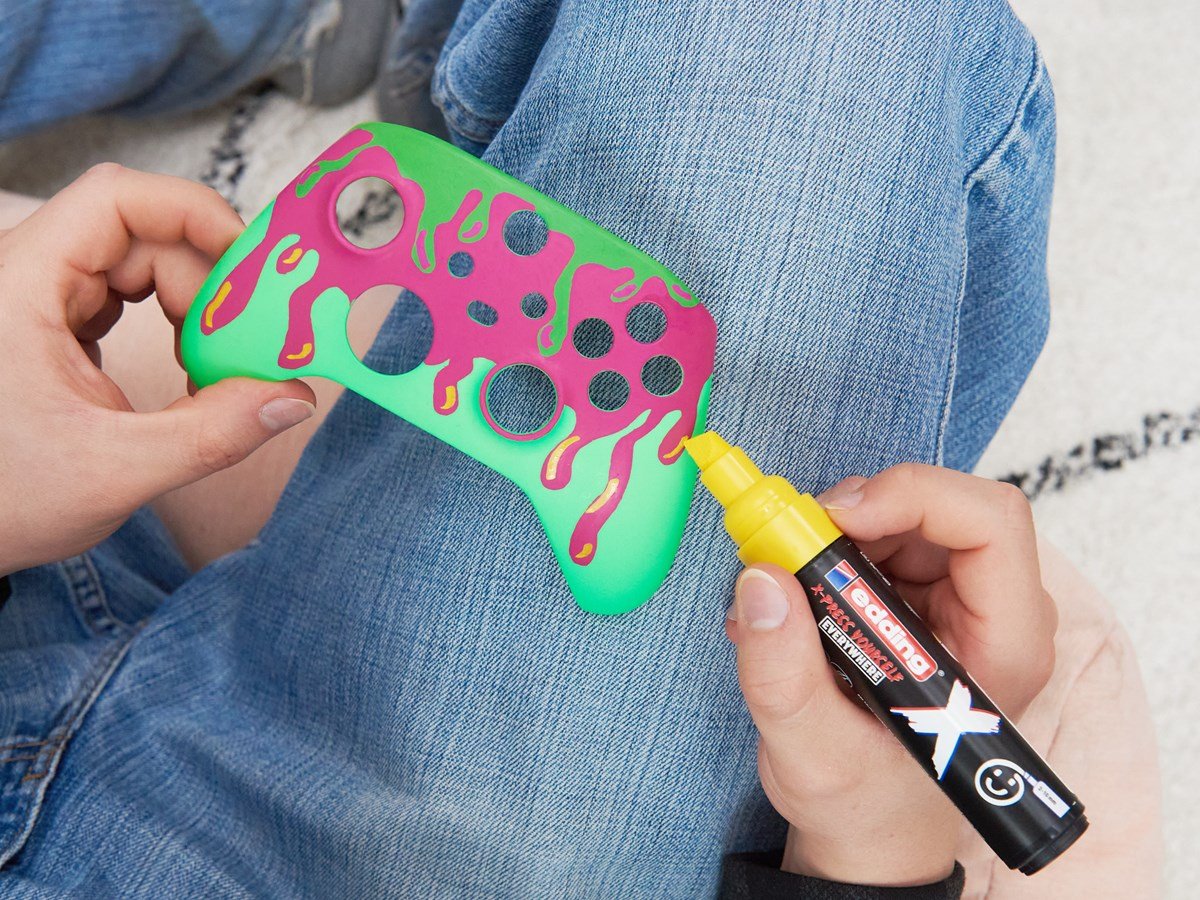 Edding X 6900 Caramelo Pack De 3 Rotuladores Multisuperficie Permanentes De Tinta Opaca - Punta Biselada Con Trazo