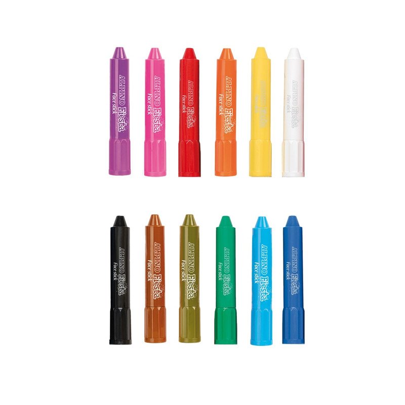 Alpino Maquillaje En Barra Fiesta Face Stick Caja De 6 Azul Claro