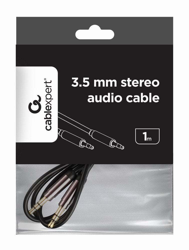 EAN 8716309097727 - Gembird CCAP-444-1M cable de audio 3,5mm Negro imagen 1