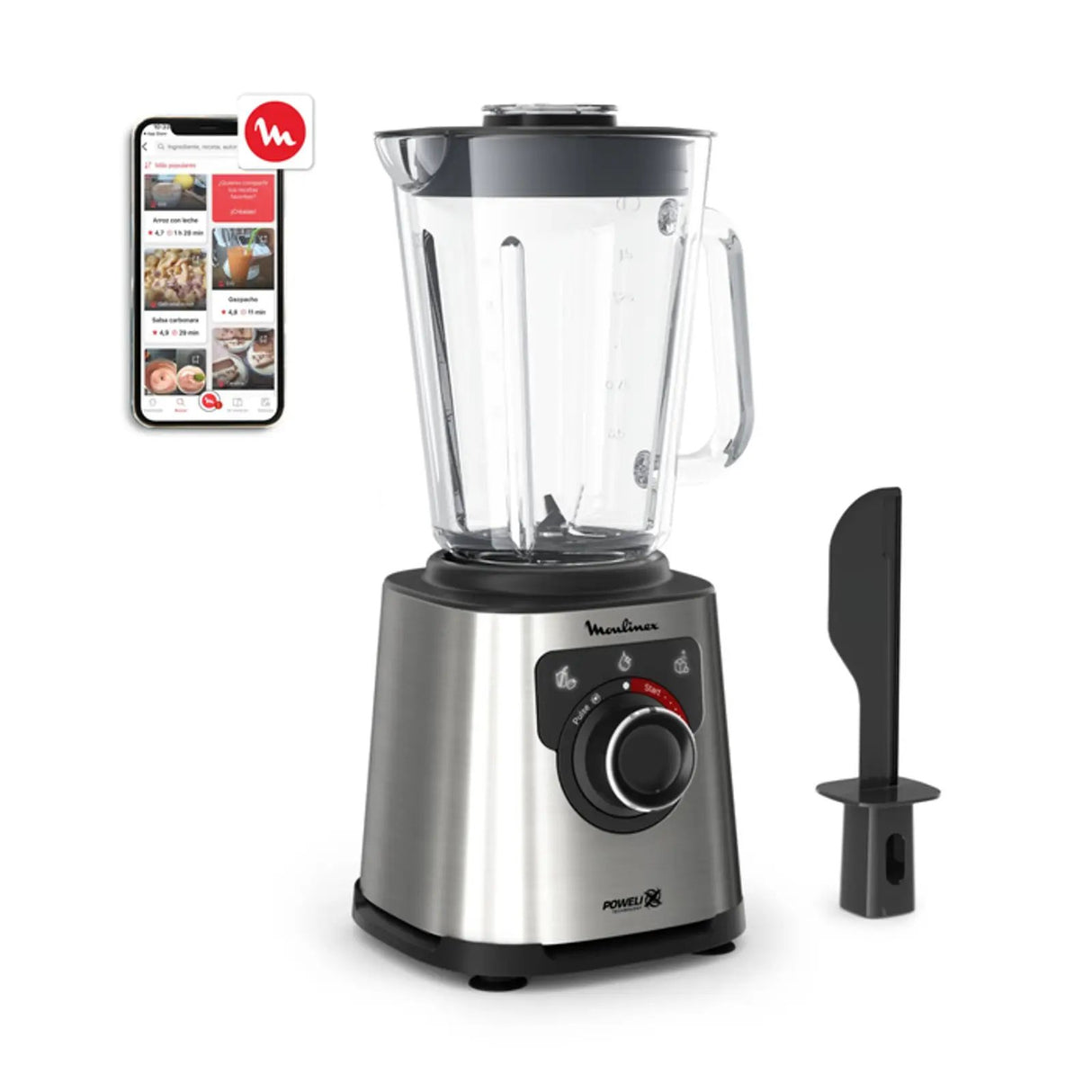 EAN 3016667248553 - Moulinex LM871D 1,5 L Batidora de vaso 1200 W Acero inoxidable, Gris imagen 2