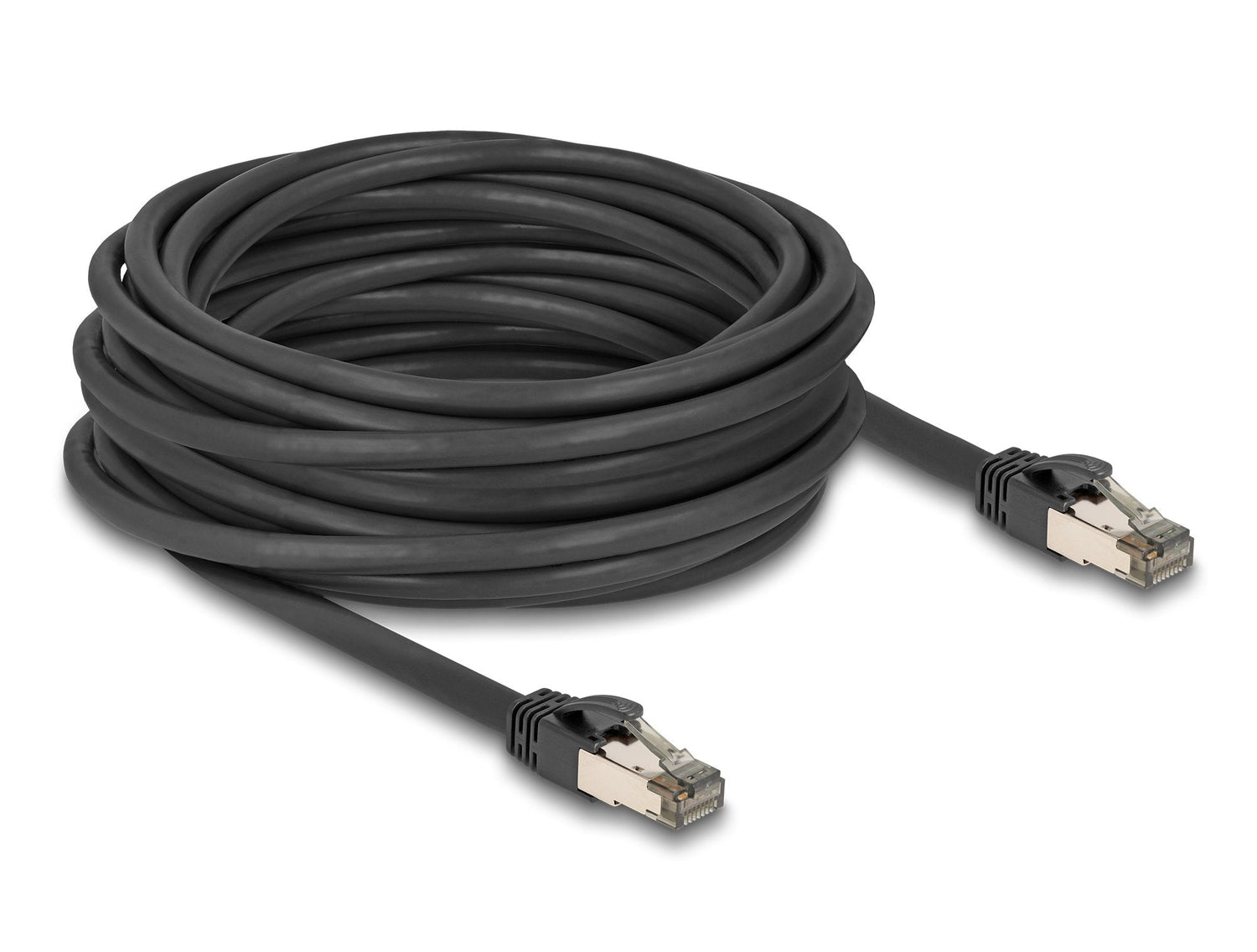 Delock 80244 Cable De Red Rj45 Cat.6a U/Ftp Ultraflexible Con Cubierta Metálica Interior, 10 M, Negro