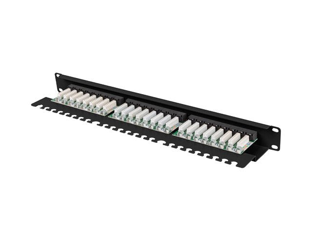Lanberg Patch Panel 24 Port 1u 19" Cat.5e Utp With Cable Organizer Black