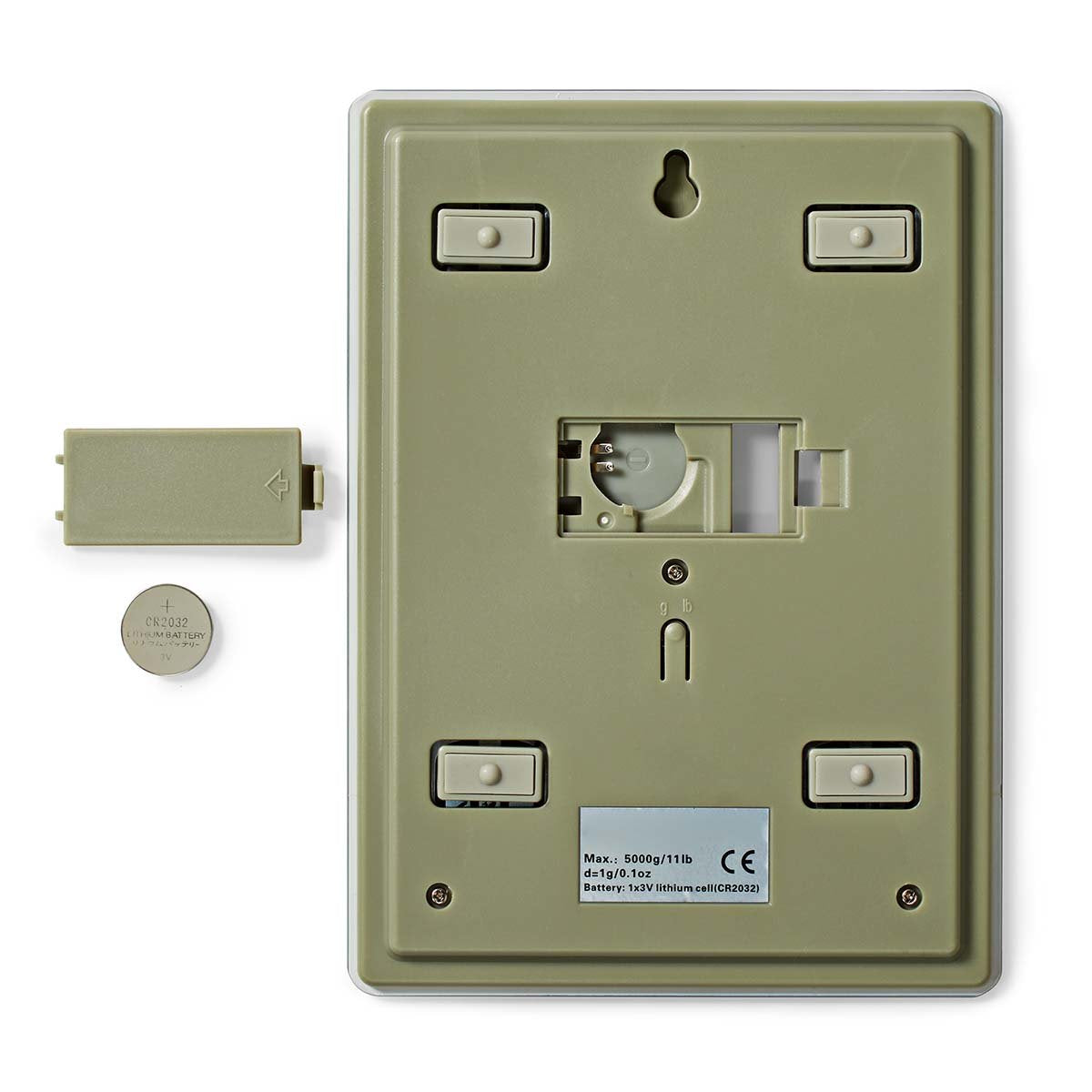 Nedis Bascula De Cocina Digital Cristal 3mm / Plastico Blanco