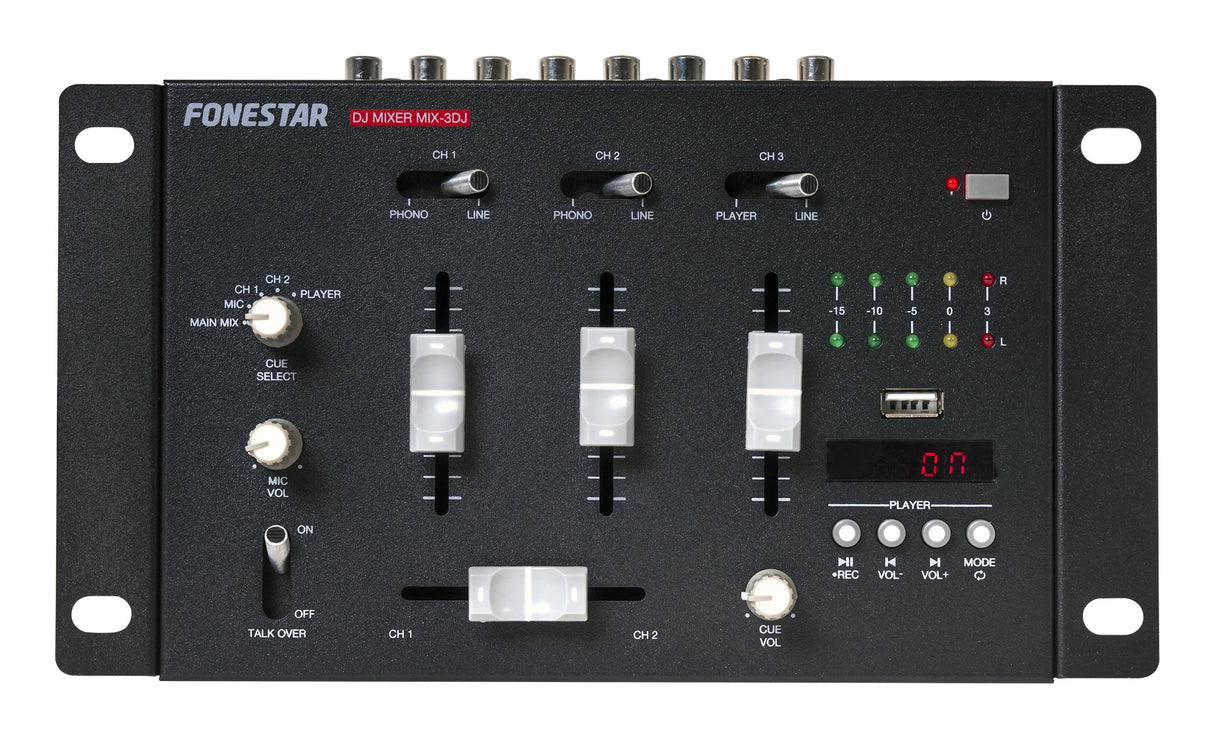 EAN 8422521016803 - Fonestar MIX-3DJ mezclador DJ 3 canales 20 - 20000 Hz Negro imagen 1