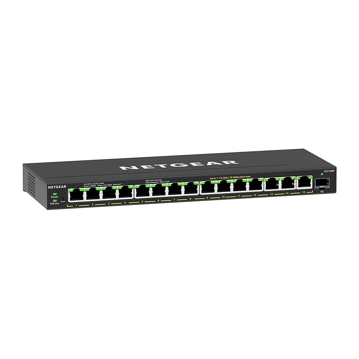 Netgear Switch Gs316ep 16 Puertos Gs316ep-100pes