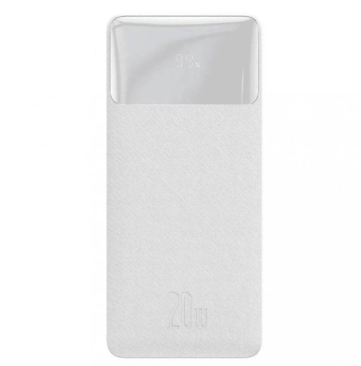 Baseus Bipow Powerbanka S Digitálním Displejem 30000mah 15w Bílá