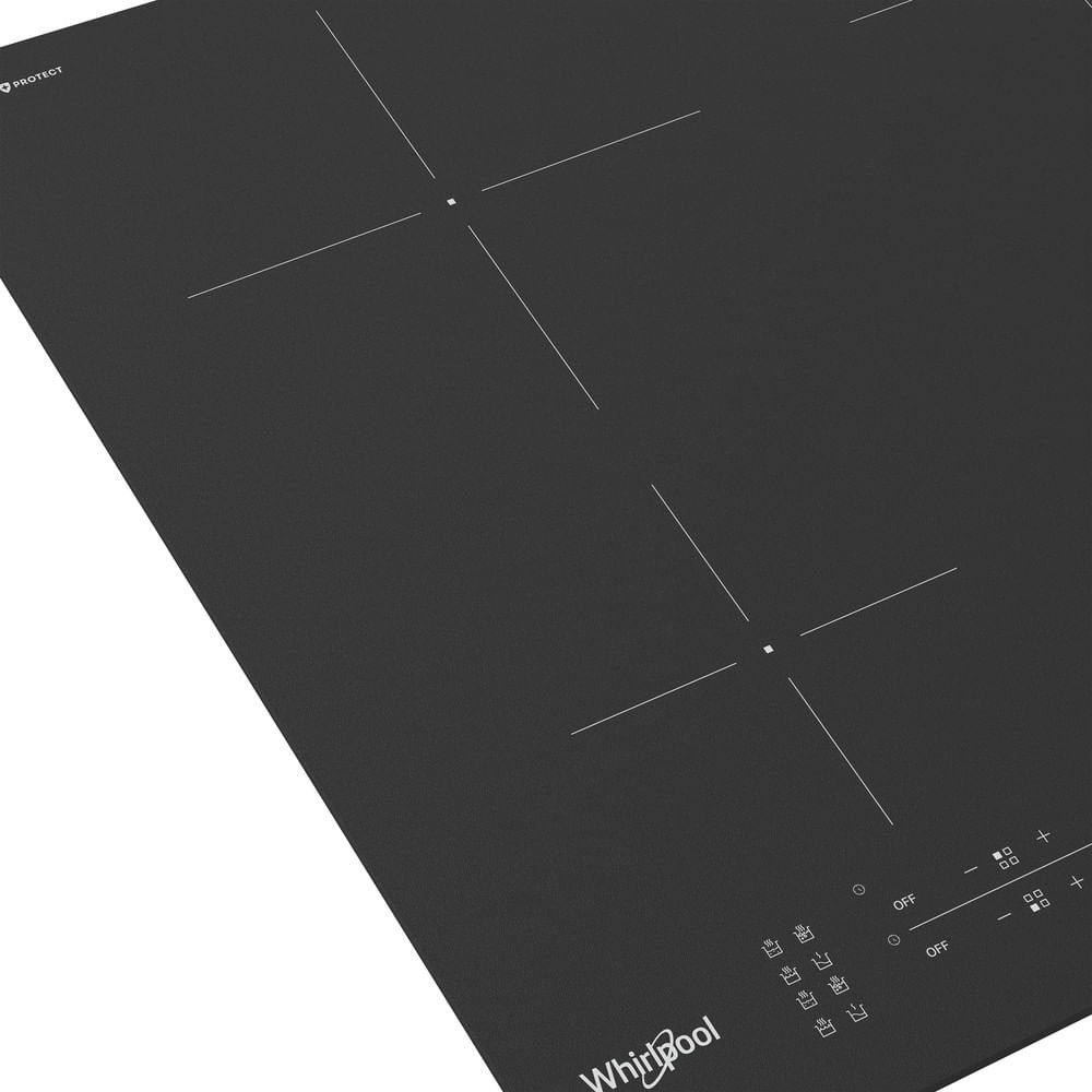 Whirlpool Wb B8360 Ne Bm Hob, Glass Ceramic, Induction, Built-In, 4 Cooking Zones, Width 59 Cm, Black