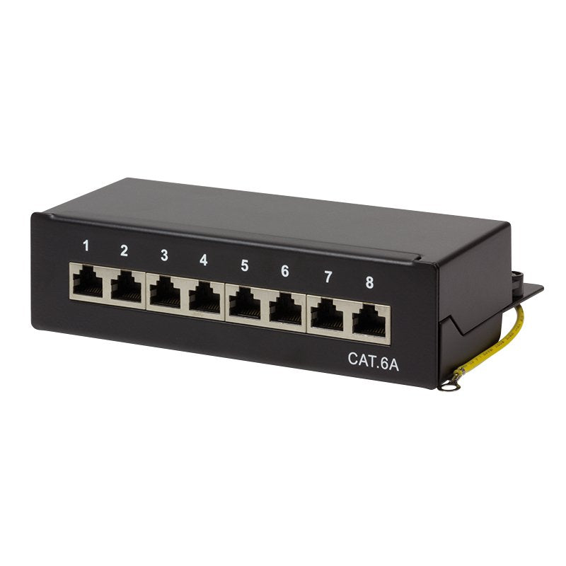 Logilink Np0018b Patchpanel Cat.6a Mesa / Pared 8 Puertos, Negro