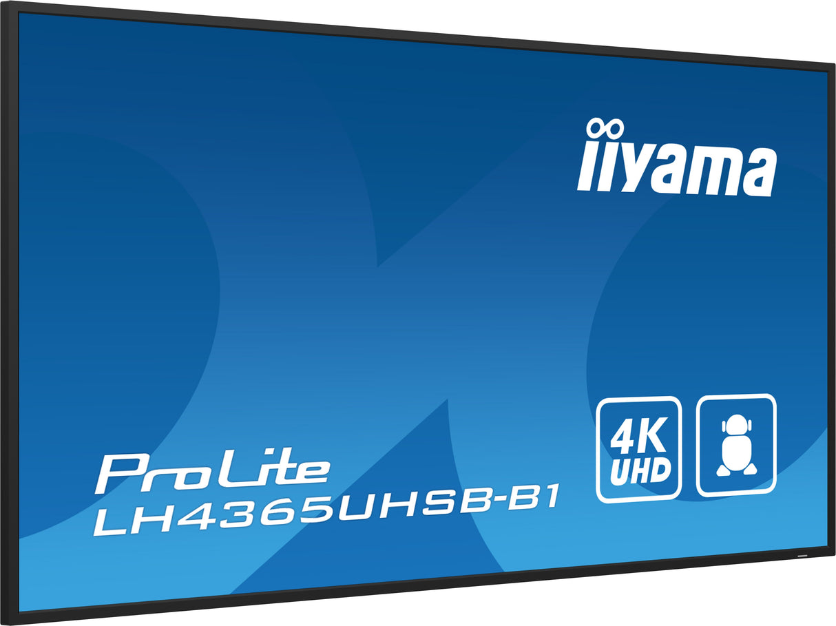 EAN 4948570123551 - iiyama LH4365UHSB-B1 pantalla de señalización Diseño de quiosco 108 cm (42.5") LED Wifi 800 cd / m² 4K Ul imagen 6