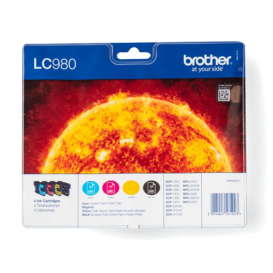 Tinta Original Brother Lc-980 Multipack Cian Magenta Amarillo Negro