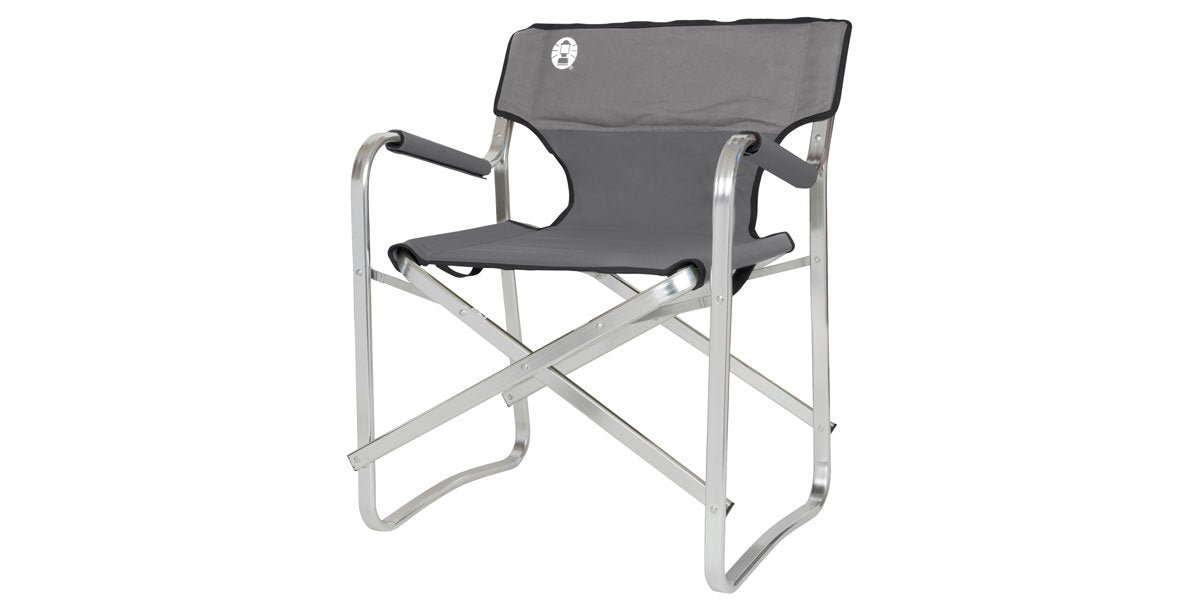 Silla De Camping Coleman Aluminium Deck Chair 2000038337, Gris/Plateado