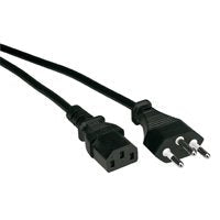 Value Cable De Alimentación T12 A C13 Negro 1,8m