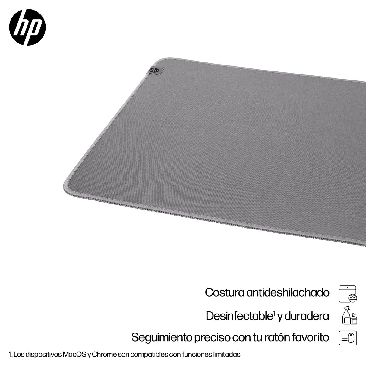 Hp 205 - Alfombrilla De Ratón - Desinfectable - Gris