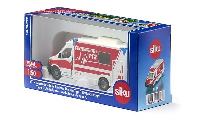 Ambulancia Siku Super Mercedes-Benz Sprinter Miesen Tipo C, Modelo De Vehículo Rojo/Blanco 4006874021154