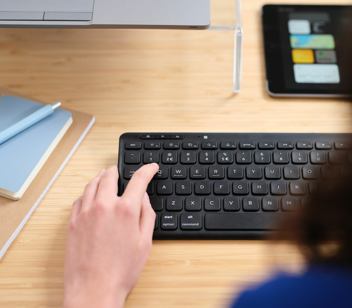 EAN 8713439250596 - Trust Lyra teclado Oficina USB + RF Wireless + Bluetooth QWERTY Español Negro imagen 7