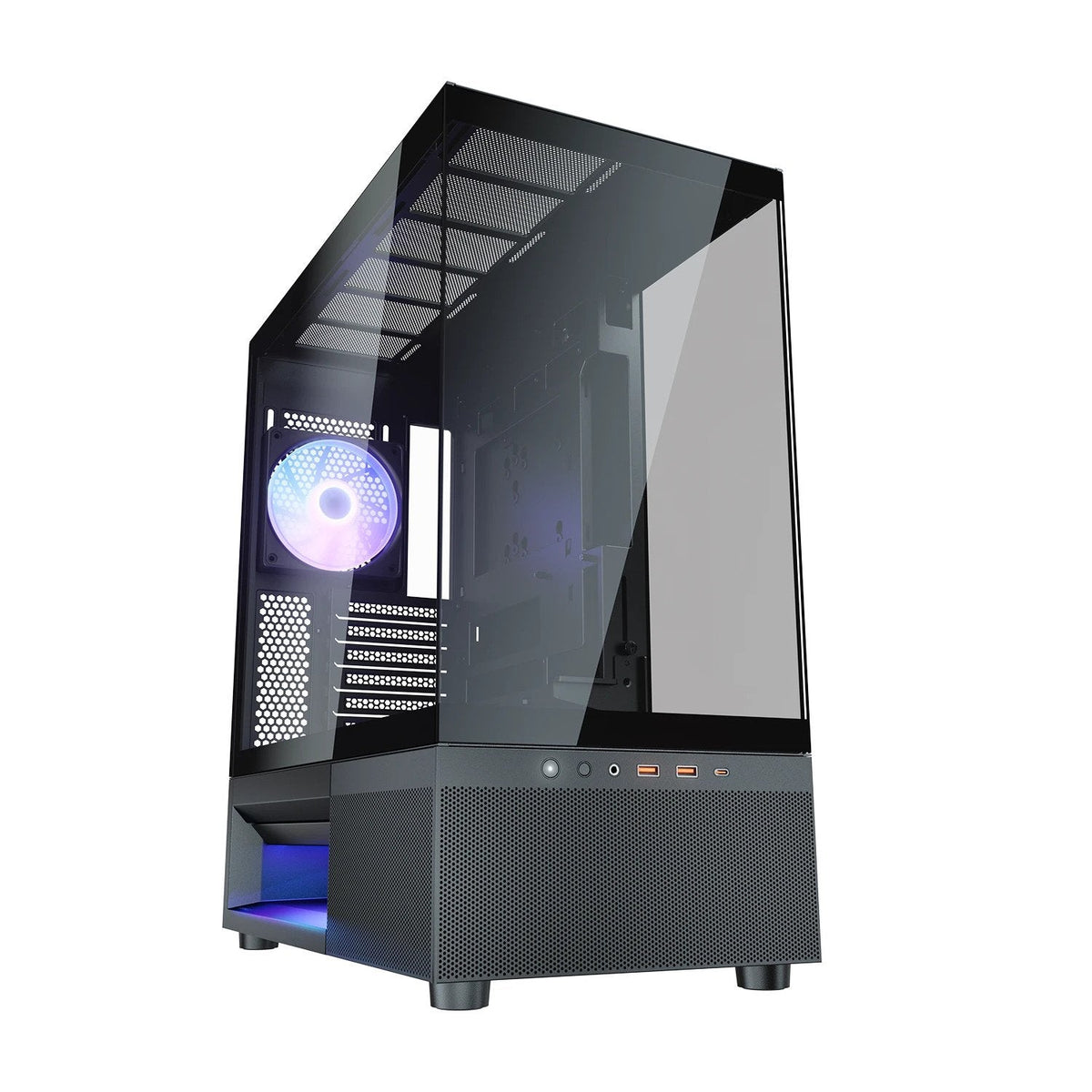 Caja Pc Cougar Midi-Tower Cfv220, Argb, Cristal, Negro