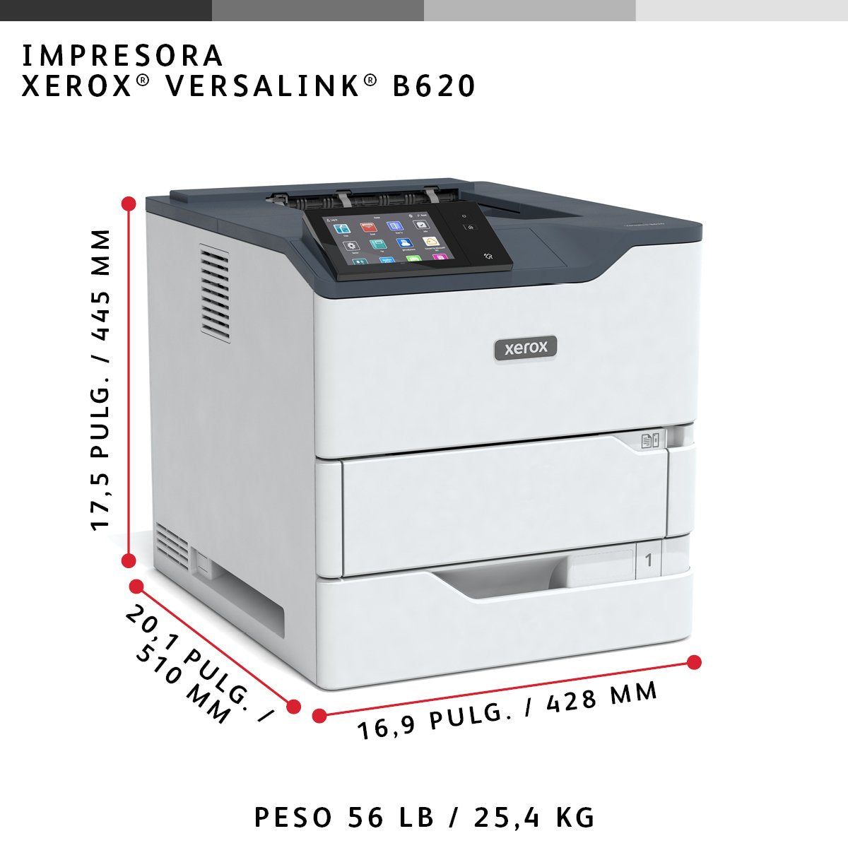 Xerox Versalink B620dn Mono Laser 61 Copias Min. A4