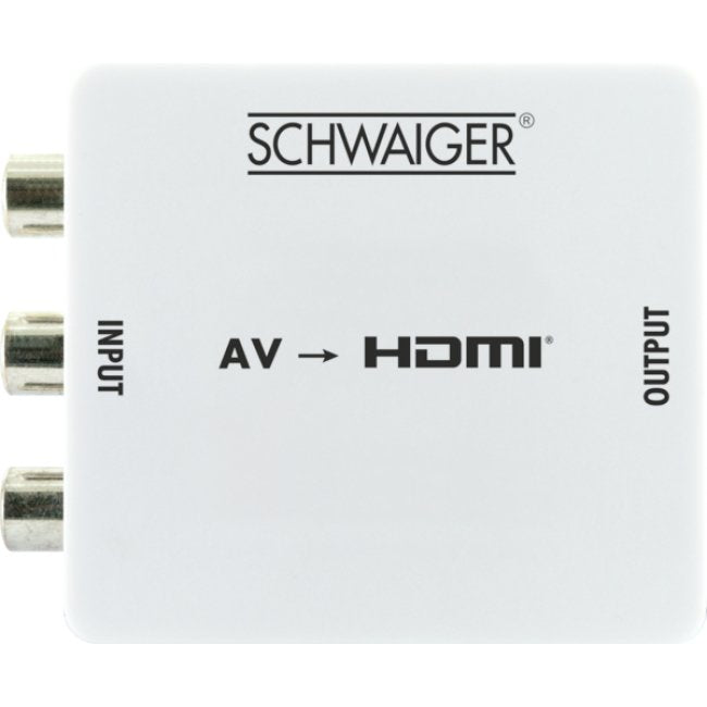 Schwaiger Hdmrca01 513 Conversor De Vídeo Con Escalador 1920 X 1080 Pixeles Av A Hdmi