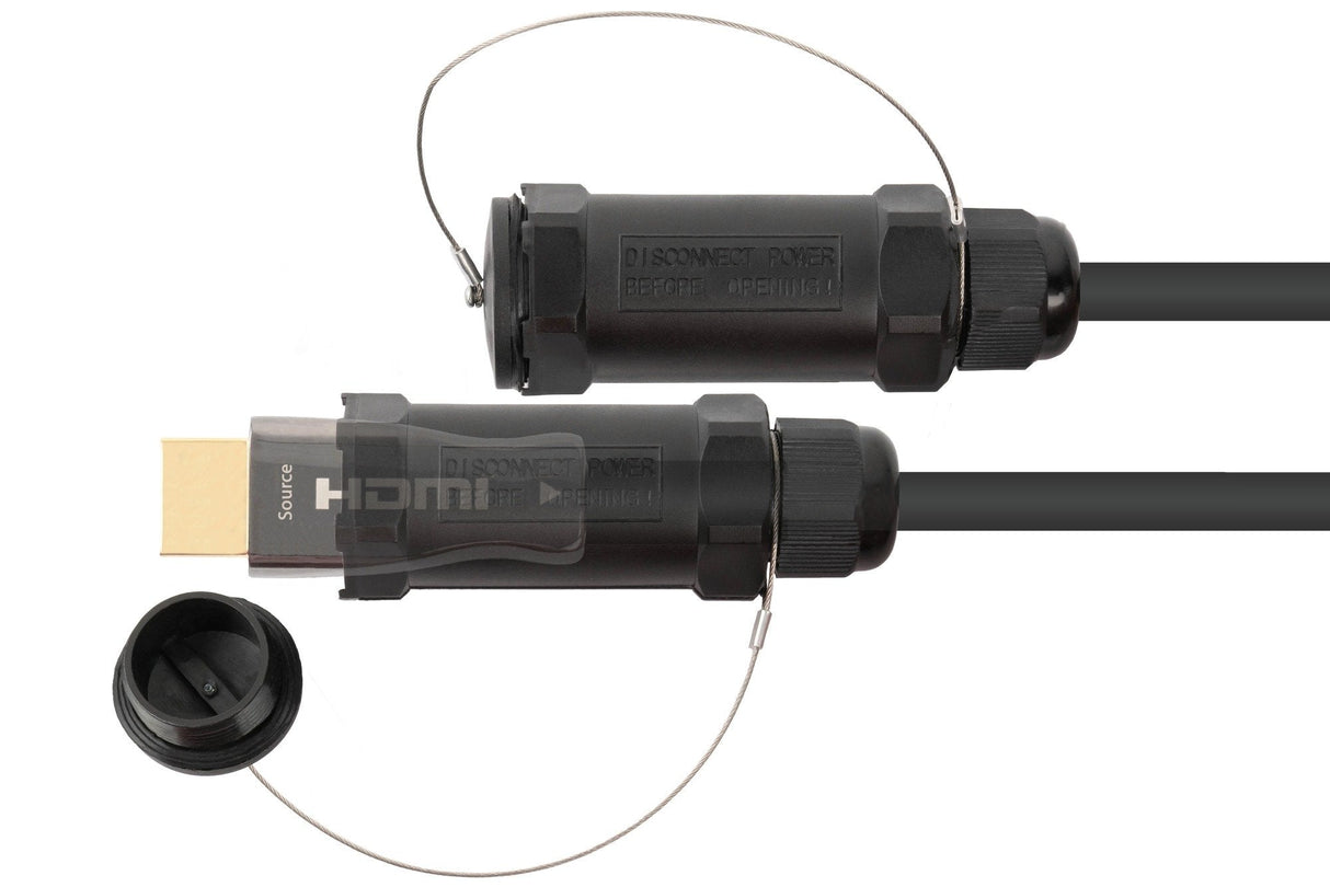 Python Aoc Hybrid High-Speed Hdmi® 2.0b Stahlarmiert 4k @60hz Schwarz 30m
