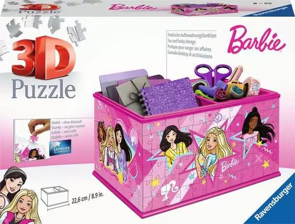 Ravensburger Caja De Almacenamiento De Rompecabezas 3d Barbie Multicolor 11584