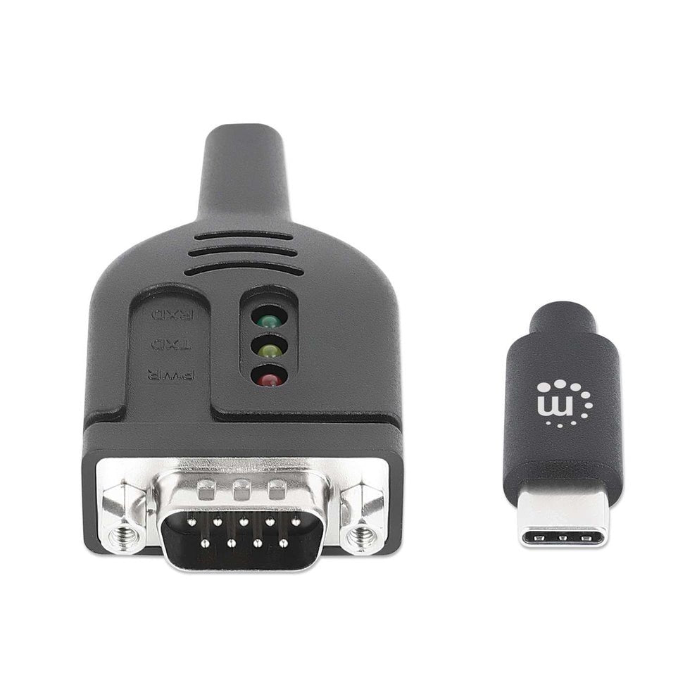 Manhattan Usb-C A Seriell Db9 Rs232 Adaptador Pl2303gt 1m