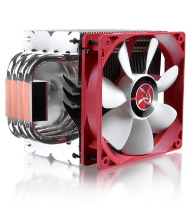 Raijintek Themis Evo Procesador Enfriador 12 Cm Metálico, Rojo, Blanco