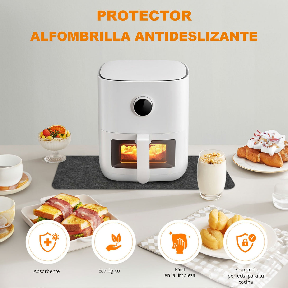 Extralink Home Schutzmatte Für Air Fryer, 60x45 Cm