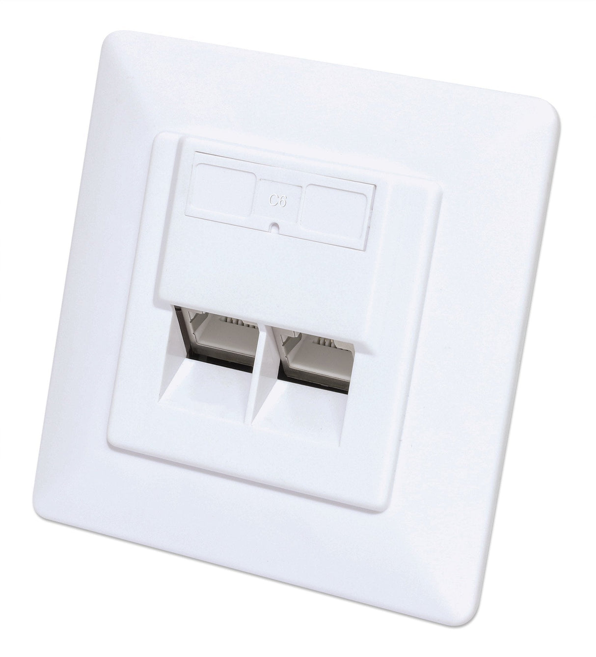 EAN 0766623771900 - Intellinet 771900 toma de corriente 2 x RJ-45 Blanco imagen 1