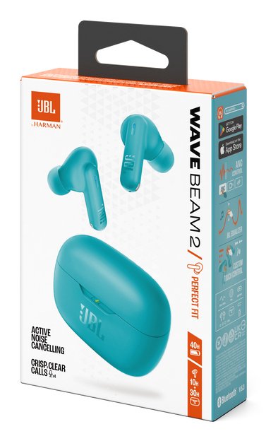 Jbl Wave Beam 2 Tws Bluetooth Wireless In-Ear Earbuds Blue Eu