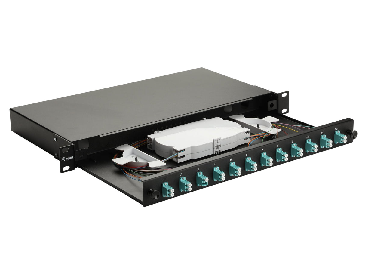 Equip Lwl-Spleisskamen 12-Port Lc-Duplex Om3 1u Komplett Sw