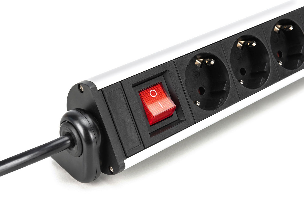 EAN 4016032487012 - Digitus DA-70624 base múltiple 1,5 m 6 salidas AC Interior Negro, Plata imagen 8