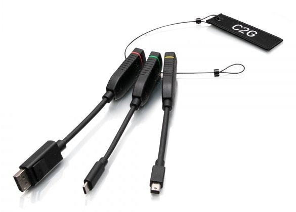 C2g Anillo Universal De Adaptadores Hdmi® 4k Mini Displayport, Displayport Y Usb-C® Con Códigos De Color