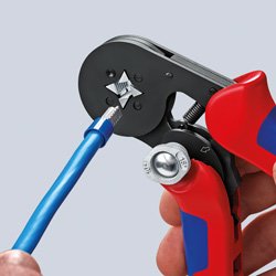 EAN 4003773030270 - Knipex 97 53 04 SB crimpadora Herramienta para prensar Negro, Azul, Rojo imagen 2