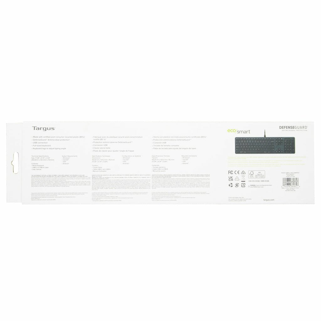 EAN 5063194001456 - Targus EcoSmart AKB874UK teclado Universal USB QWERTY Inglés del Reino Unido Negro imagen 14