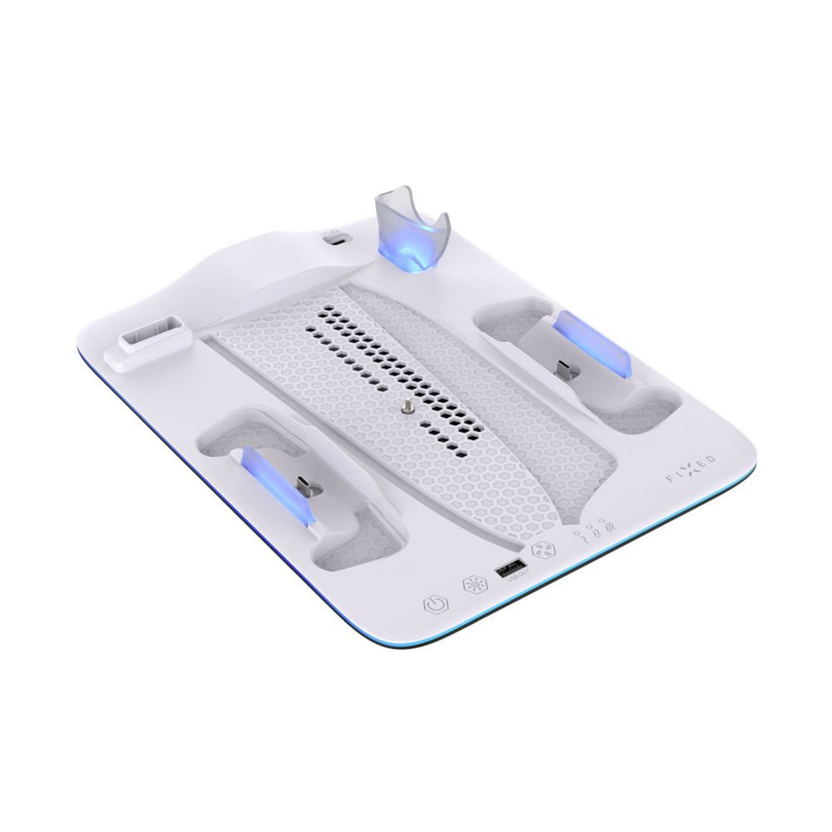 Fixed Docking Station For Playstation 5 (Pro Slim), Negro And White