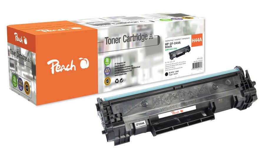 Peach Toner Hp Cf244a, 44a Negro Remanufacturado