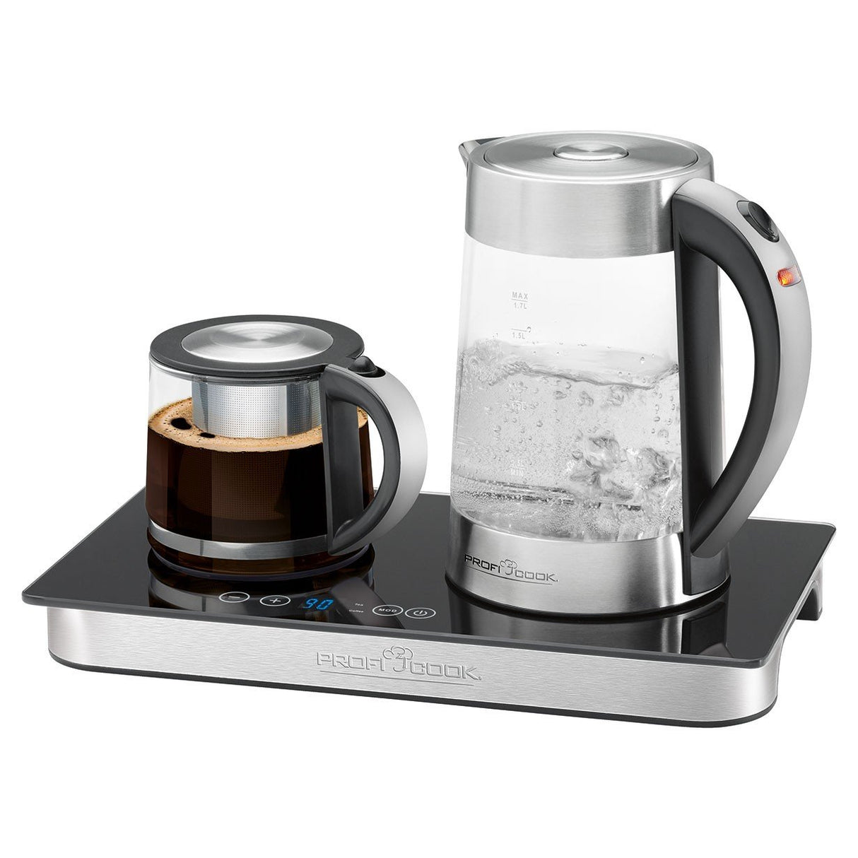 EAN 4006160105698 - ProfiCook PC-TKS 1056 tetera eléctrica 1,7 L Negro, Acero inoxidable, Transparente imagen 3