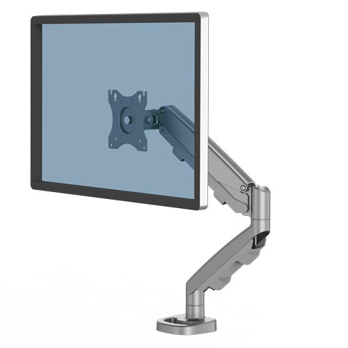 Fellowes Eppa Brazo Para Monitor Individual  Hasta 39" Y 8kg - Ajuste Con Muelle De Gas - Color Plata