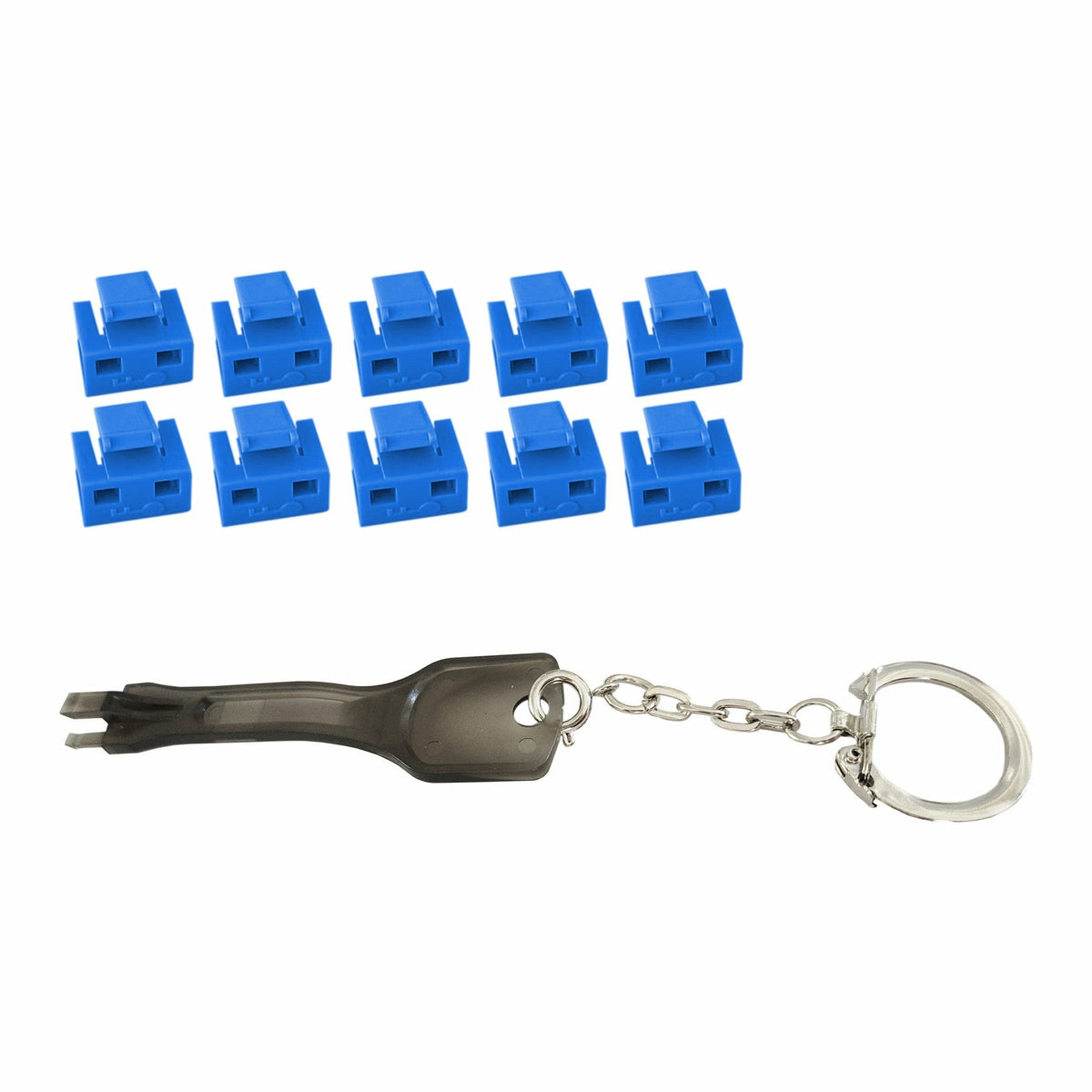 Rj45-Port Blocker Set Mit Schlüssel Azul