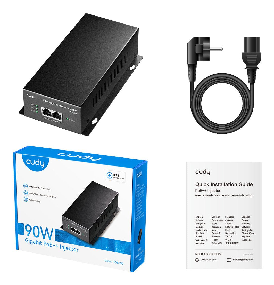 EAN 6971690791438 - Cudy POE350 adaptador e inyector de PoE Gigabit Ethernet 52 V imagen 6