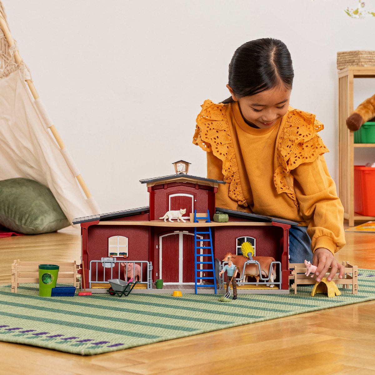 Schleich Farm World Gran Granja Con Animales Y Accesorios