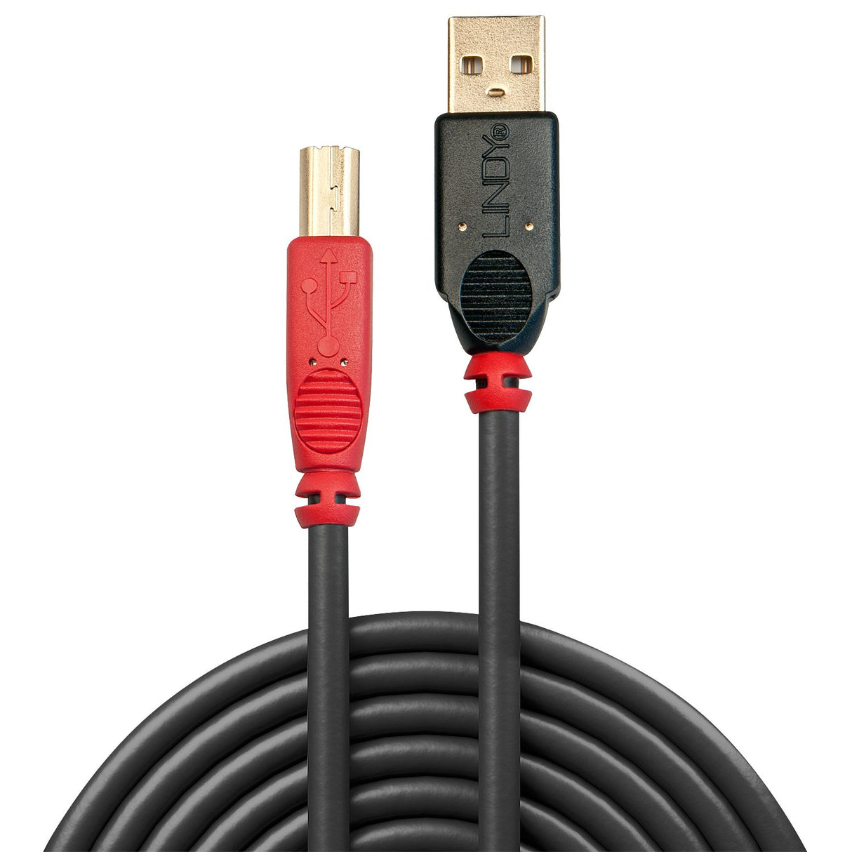 EAN 4002888427616 - Lindy 42761 cable USB USB 2.0 10 m USB A USB B Negro, Rojo imagen 3