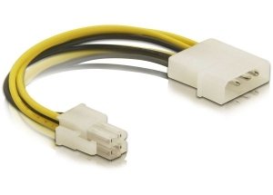 Cable De Alimentacion Delock P4 4pol -> Molex 4pin M/M 0.15m