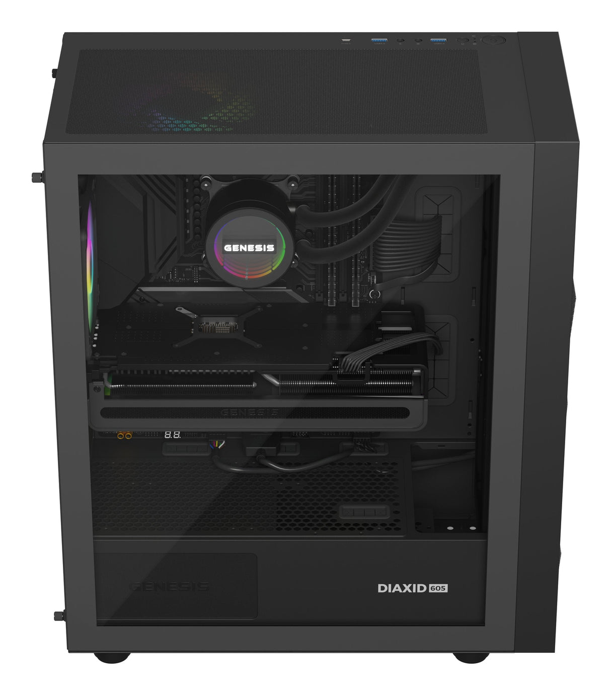 Refrigerador Liquido Cpu Genesis Refrigeracion Liquida Hydria 360 Argb 120mm + Pasta Termica