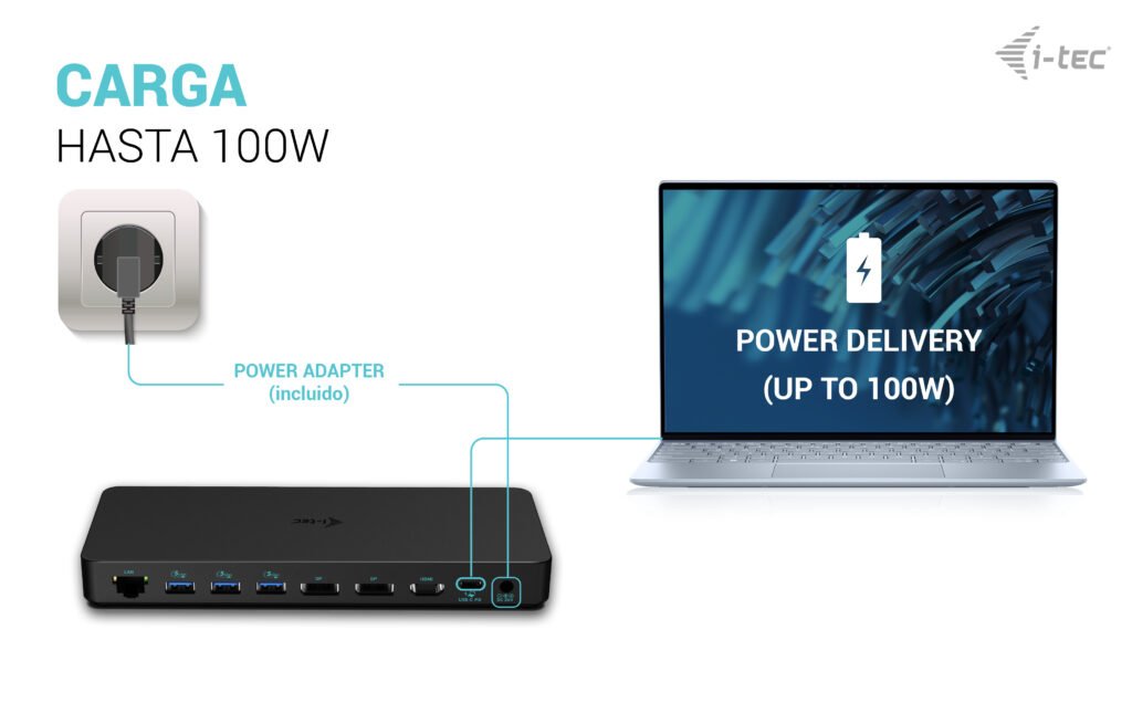 EAN 8595611706592 - i-tec C31TRIPLEDOCKPDPRO2 base para portátil y replicador de puertos Alámbrico USB 3.2 Gen 1 (3.1 Gen 1) imagen 6