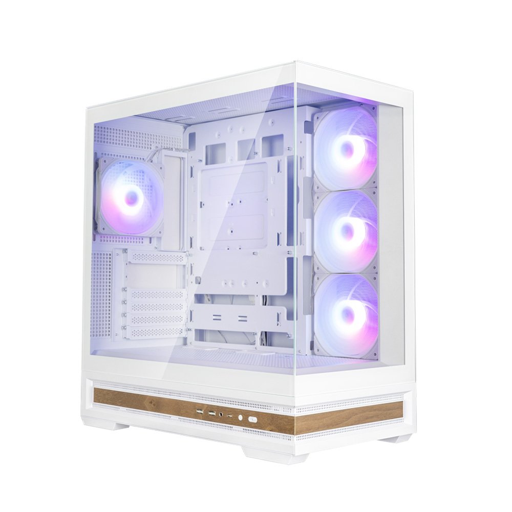 Caja Pc Zalman P40 Namu Atx 4 Xvent 120mm Argb 2xusb 3.0 Blanco S/N Fuente
