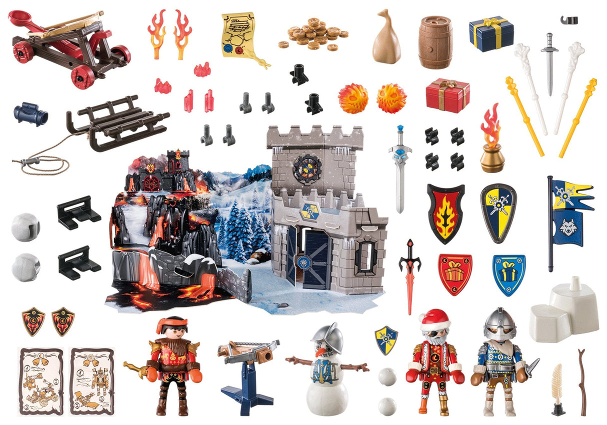 Playmobil 71346 Calendario De Adviento Novelmore - Lucha En La Nieve, Juguete De Construcción