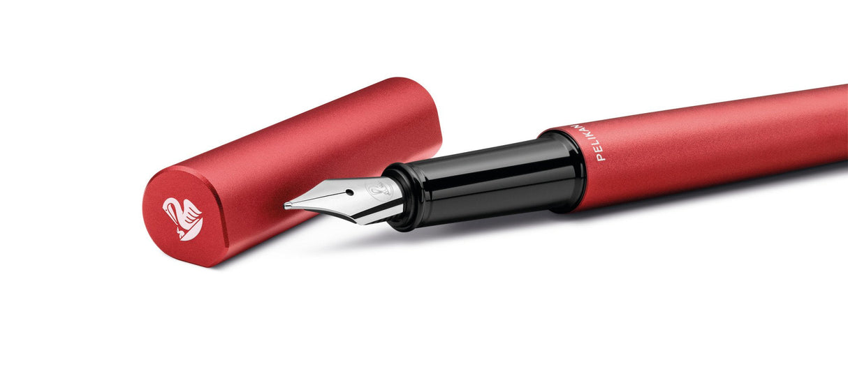 Pelikan Pluma Estilográfica Ineo Elements P6 Metall-Etui Feuer-Rojo