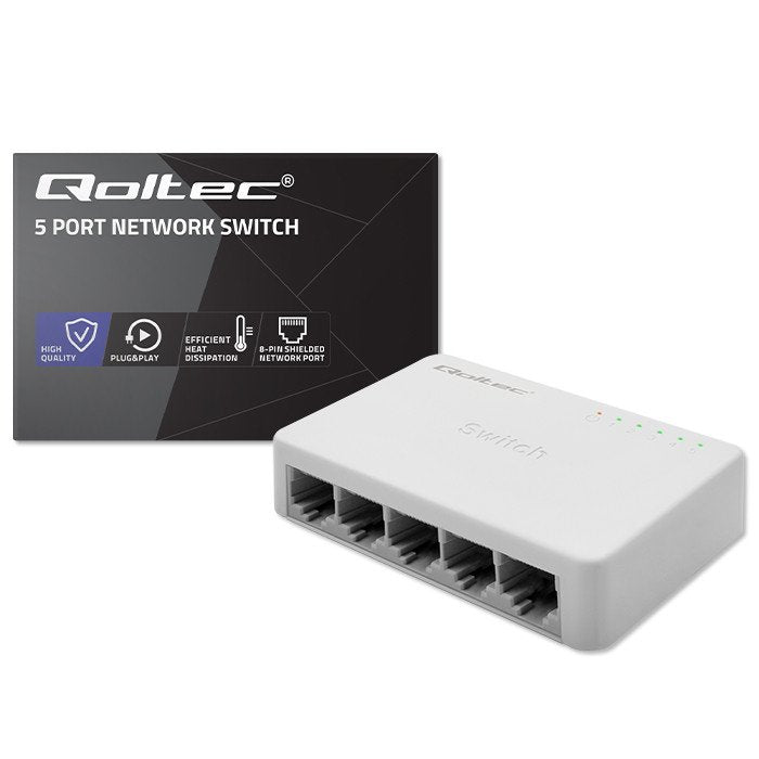 Network Switch 5xrj45 Port 1000mbps Lan