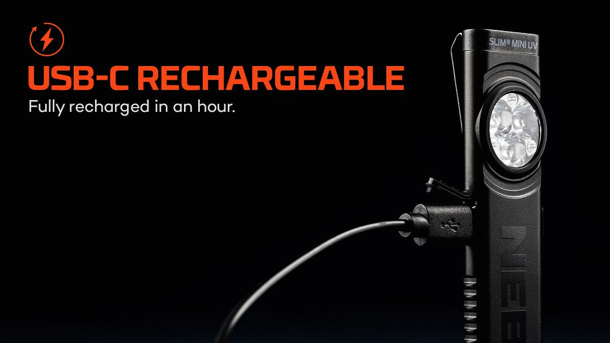Linterna Compacta Recargable Slim Mini Uv